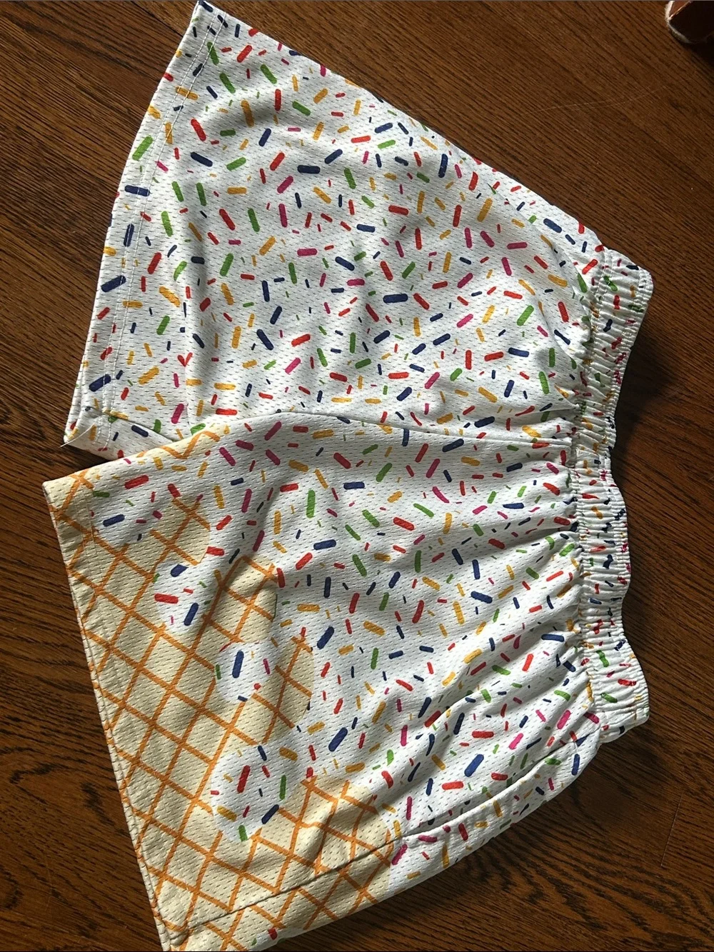Baseball Lifestyle 101 Ice Cream Shorts-Vanilla Print! Men's Small